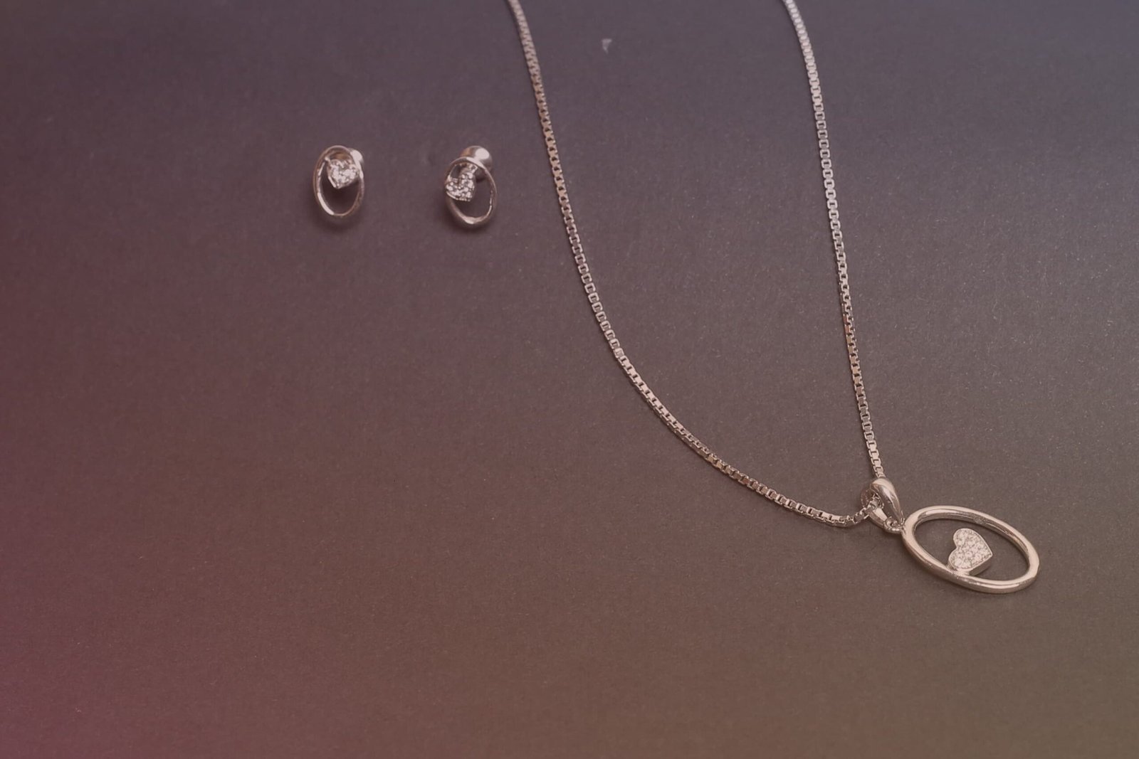 925 sterling silver heart oval pendant set | necklace with matching stud earrings | tarakanchan 925 sterling silver heart oval pendant set | necklace with matching stud earrings | tarakanchan