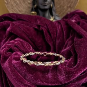 925 sterling silver twisted designer bracelet – elegant minimal style